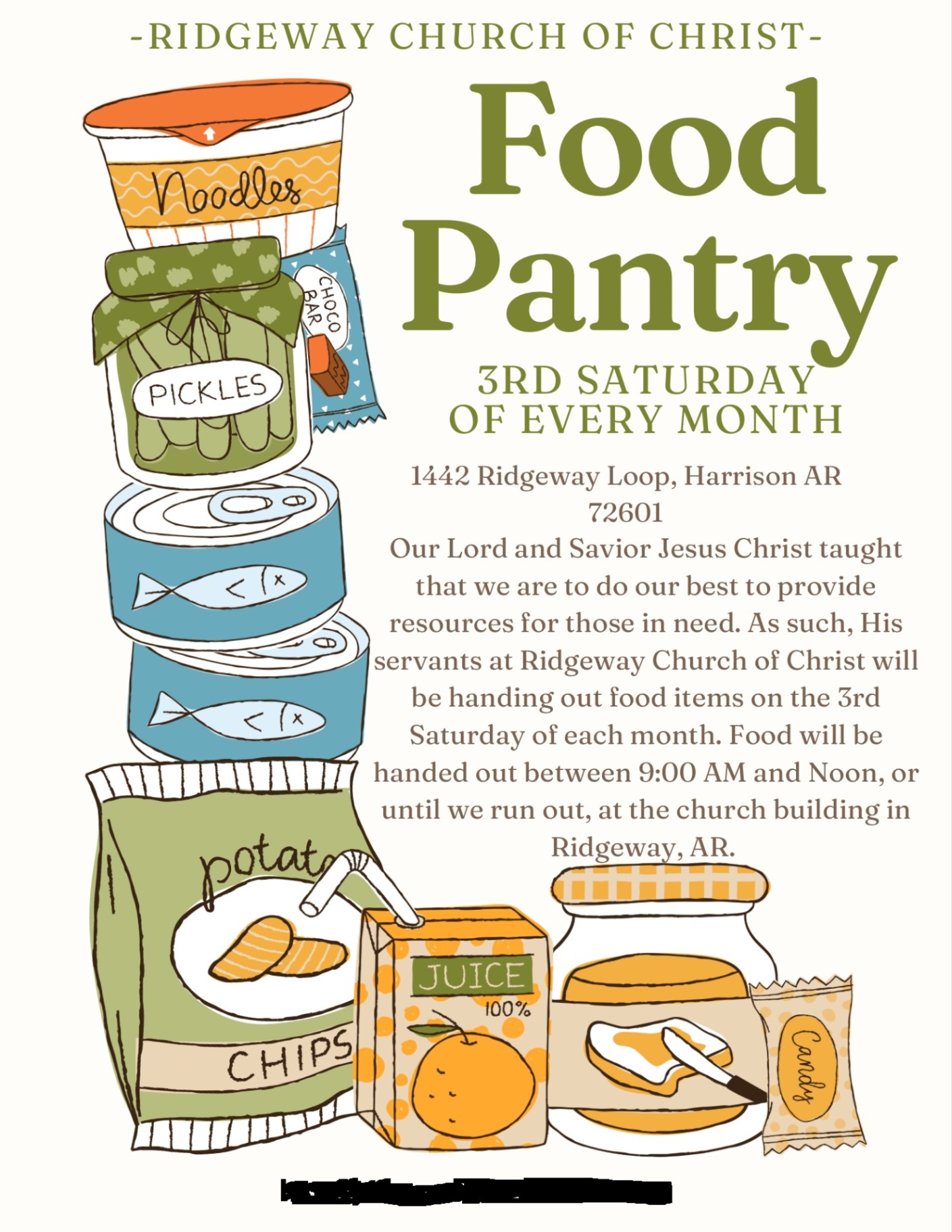 September 19th Food Pantry